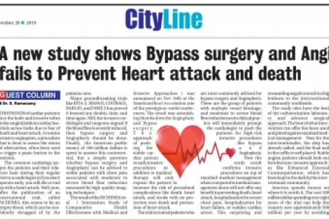 a new study shows bypass surgery and angioplasty fails to prevent heart attack and death